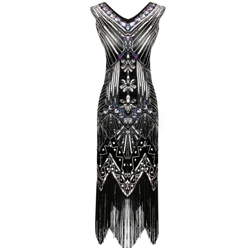 1920 Gatsby Sequin Fringe Flapper dress